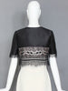 Black Lace Satin Bolero